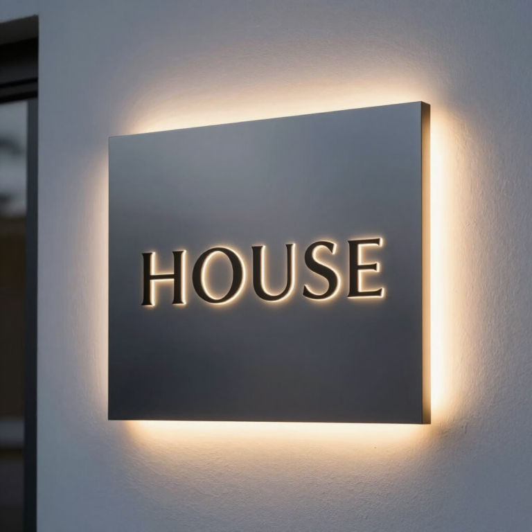Premium LED House Name Plate