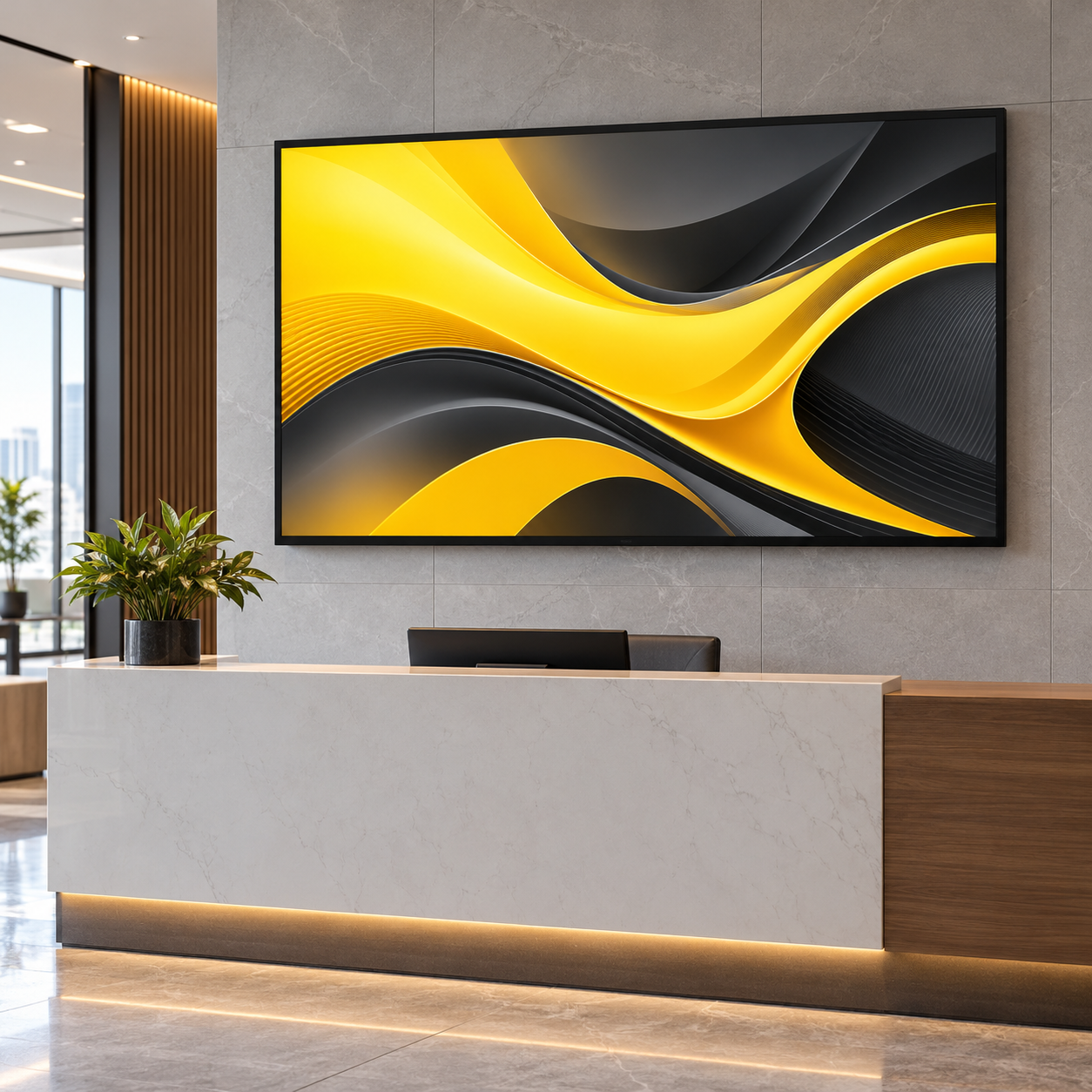 Wall-Mounted Digital Display